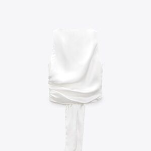 Zara White Crop Top